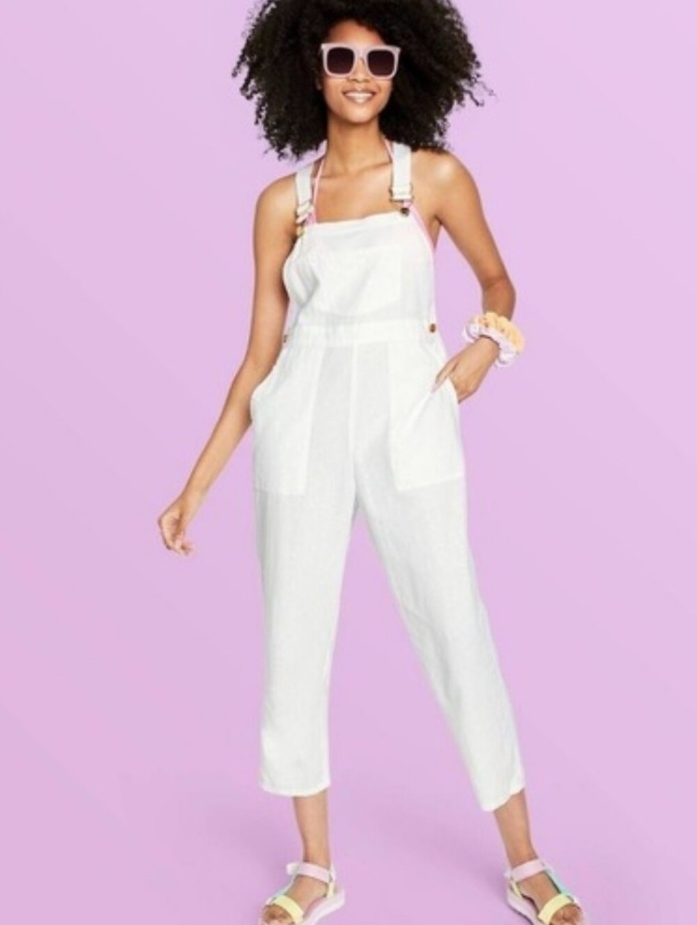 Stoney Clover × Target White Linen Overalls Euc Sz Med